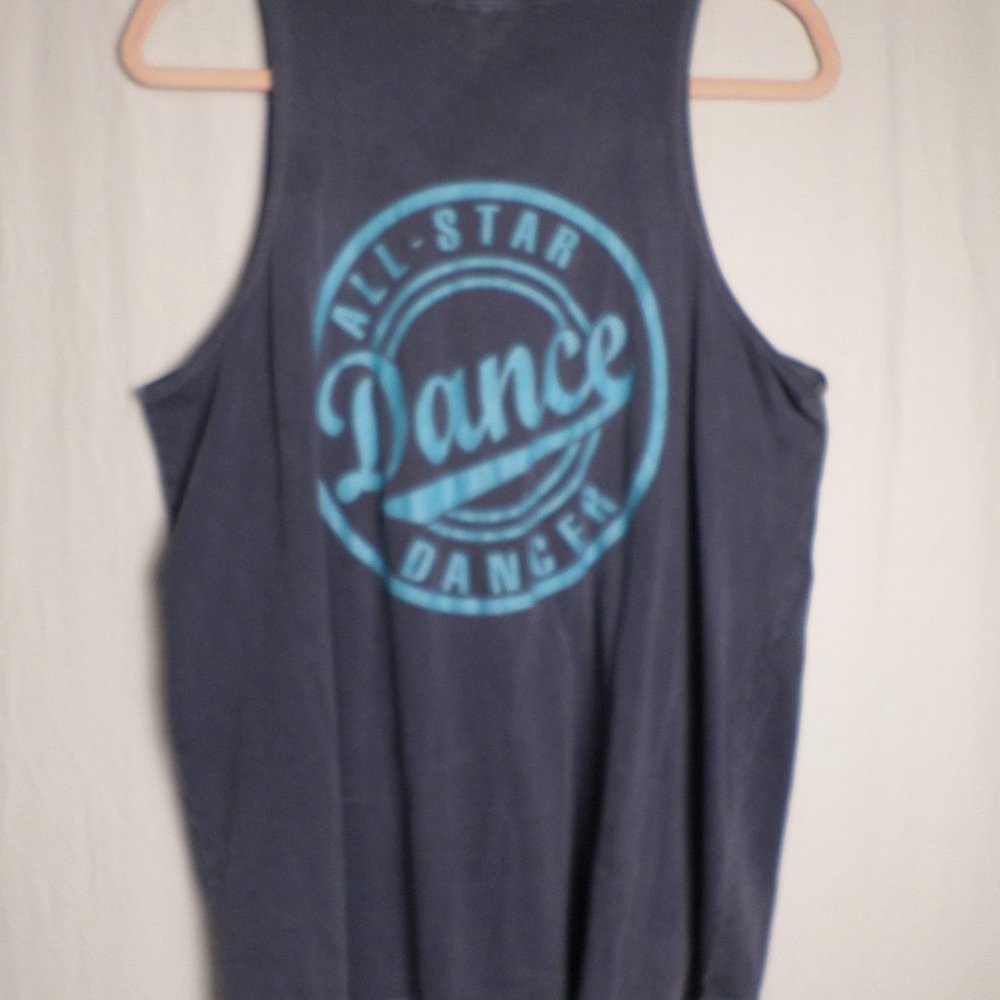 All Star Dancer Authentic Pigment Blue Grey Tank Top Large - Picture 6 of 7